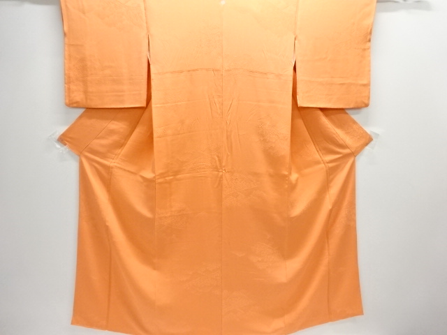 JAPANESE KIMONO / IROMUJI / SILK / WOVEN SCENERY PATTERN / SINGLE CREST